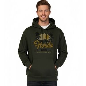 STATE of MINE Florida Graphic Sweatshirt & Hoodie, Men’s XXL, Green Gold
